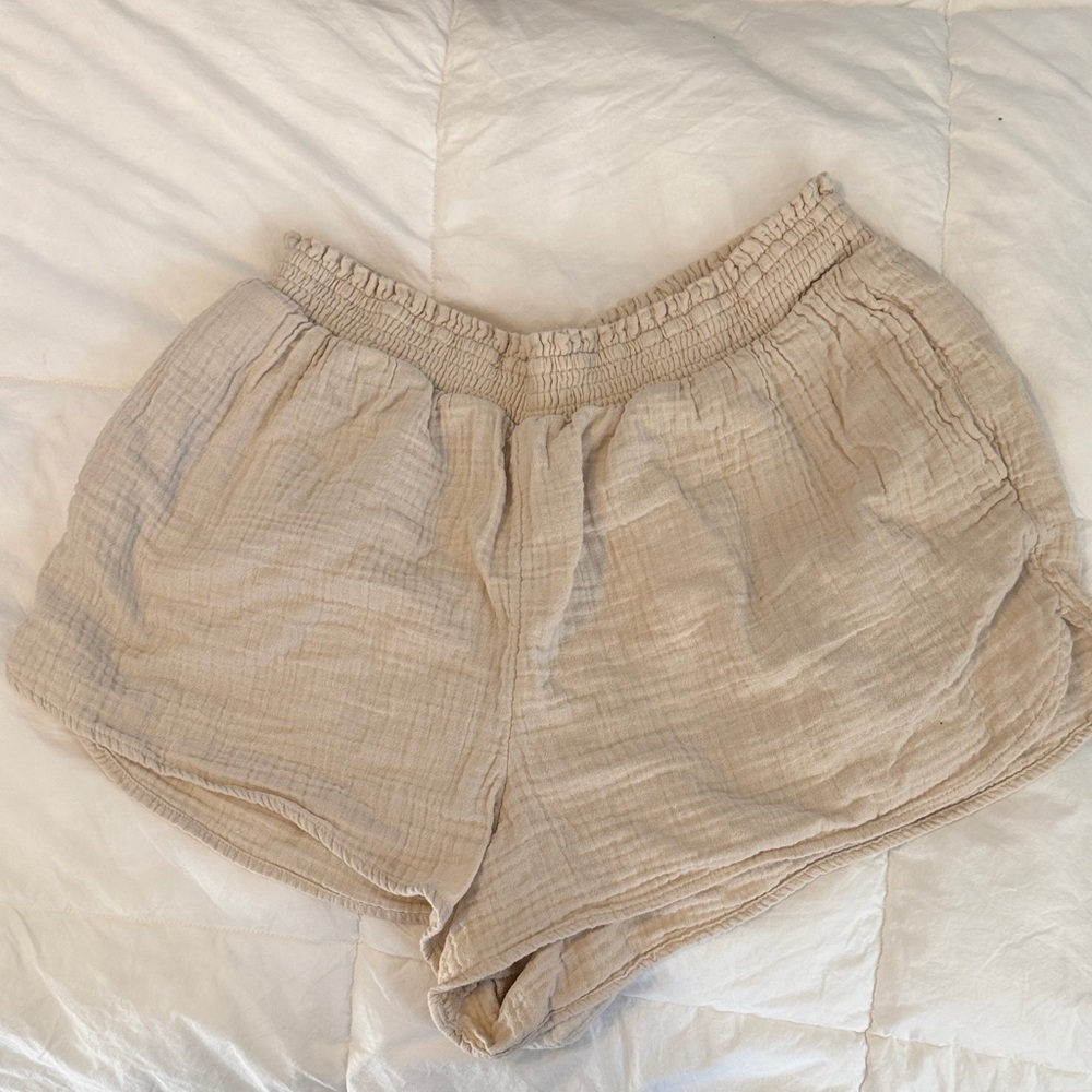 aerie Beige Swim Coverup Shorts